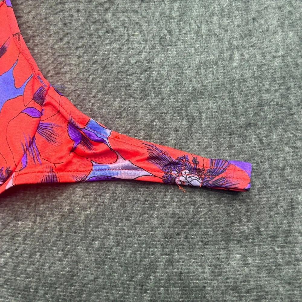 Vintage Vassarette Swim Top Mid‎ Mod Retro Floral Bikini 34C Top Munsingwear